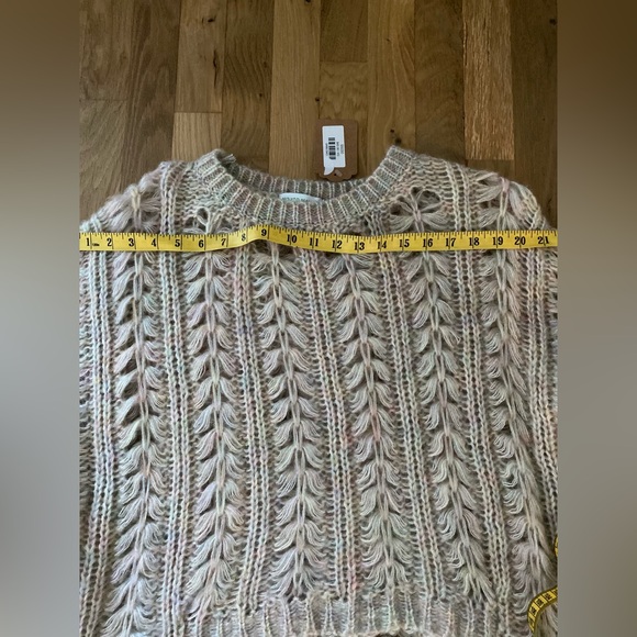 NWT, POL loose knit, sheer, distressed sweater - Picture 6 of 6